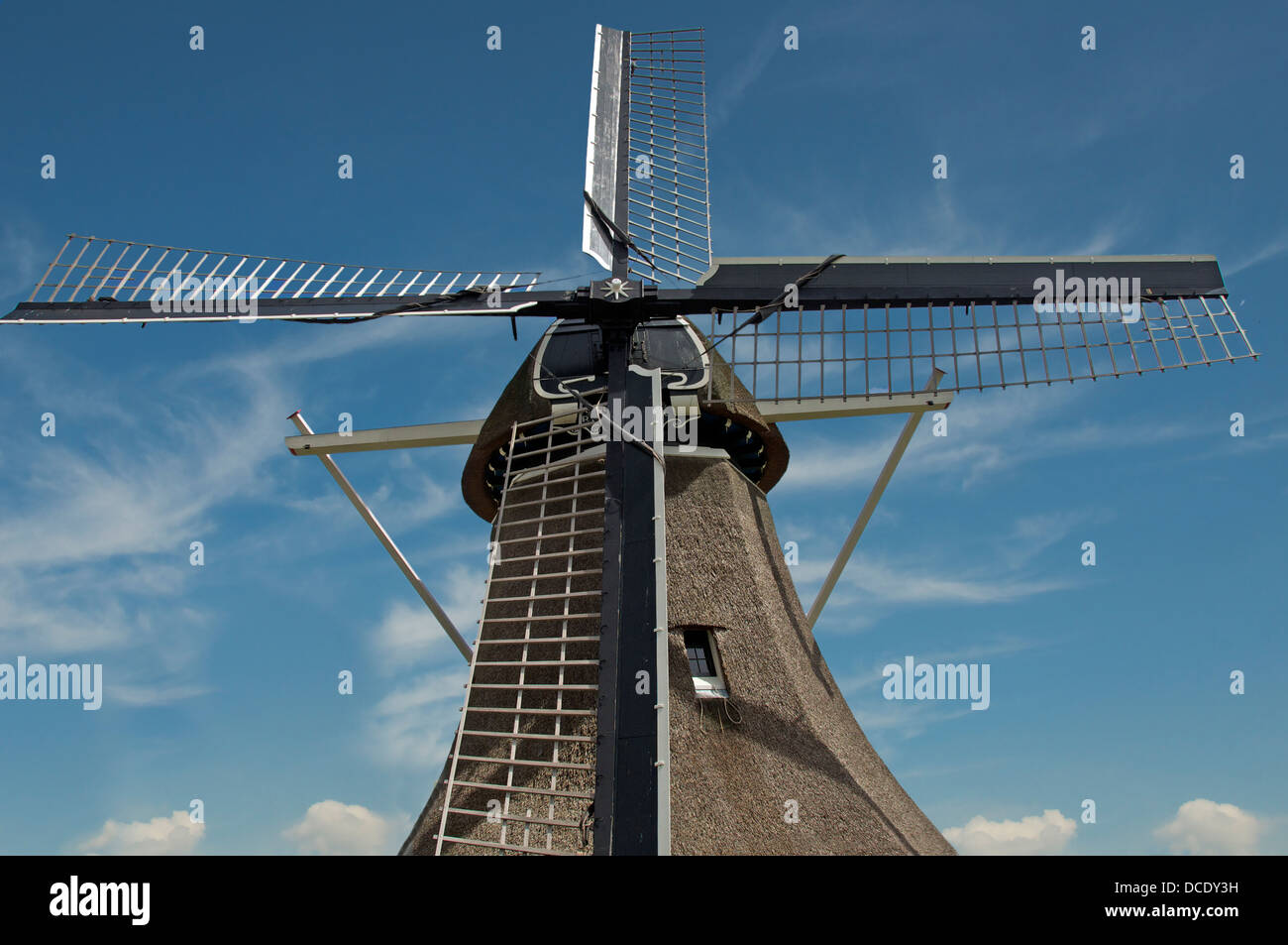 Grand moulin Friesland Holland Banque D'Images