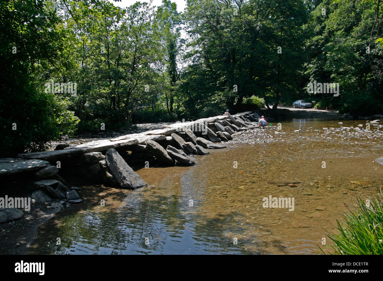 Tarr Étapes River Barle Somerset England UK Exmoor Banque D'Images
