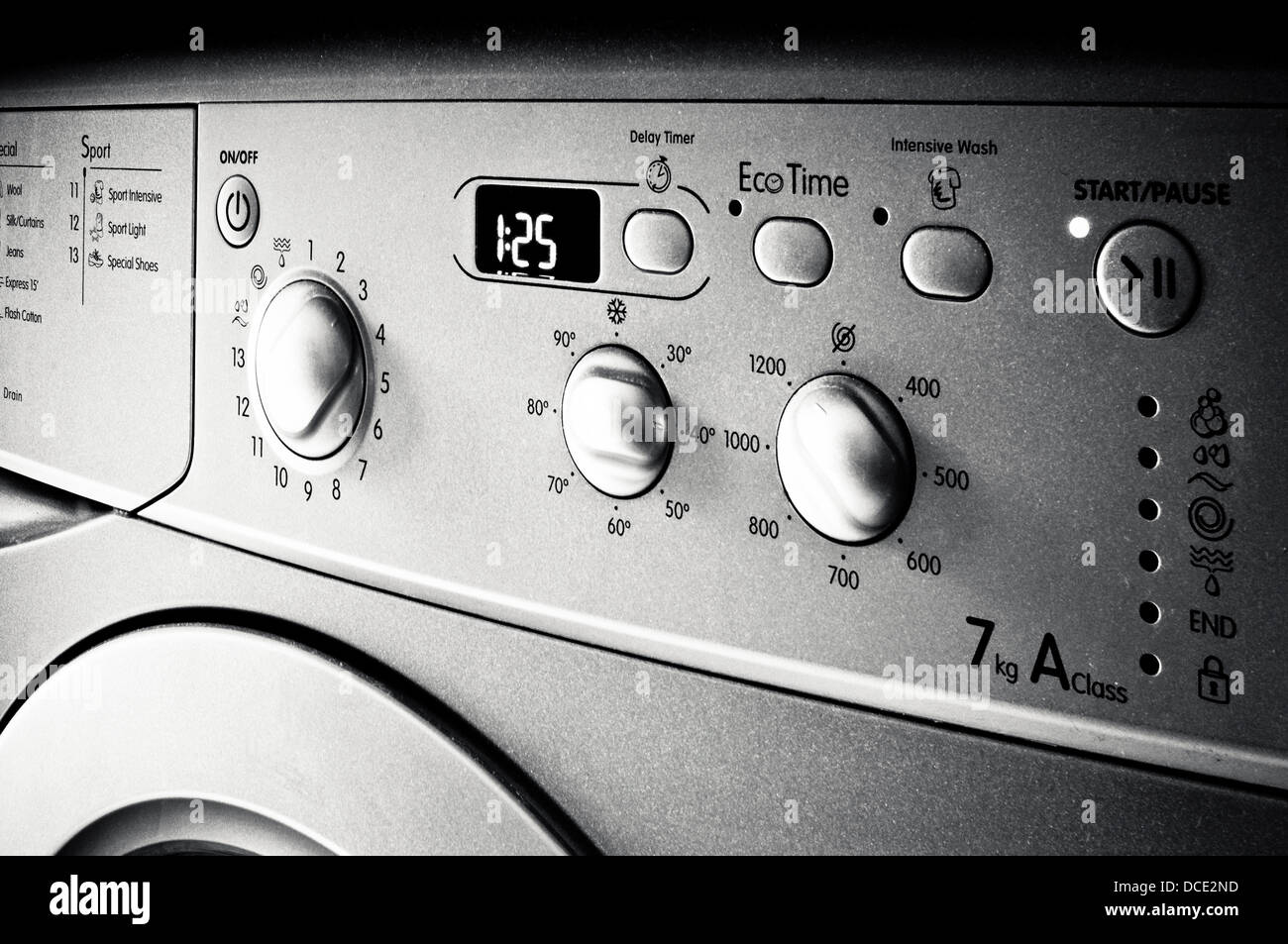 Lave-linge détails Banque D'Images