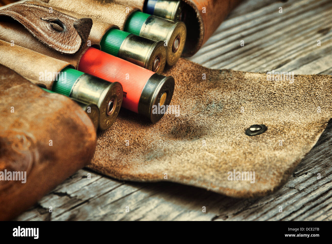 Vieilles cartouches de fusil de chasse Banque de photographies et d
