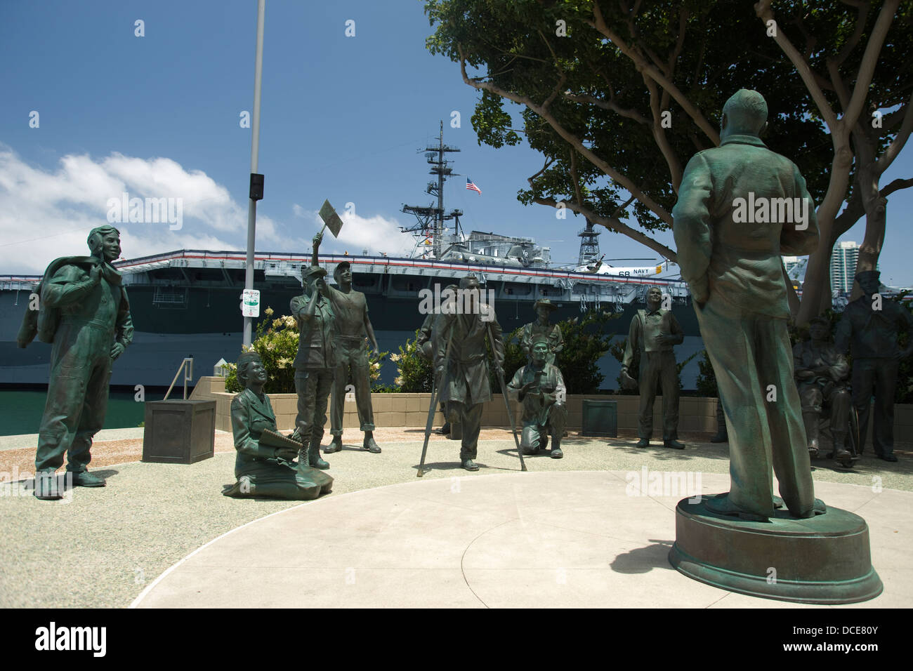 Hommage à Bob Hope National Monument À MOLE USS Midway PARK SAN DIEGO CALIFORNIA USA Banque D'Images