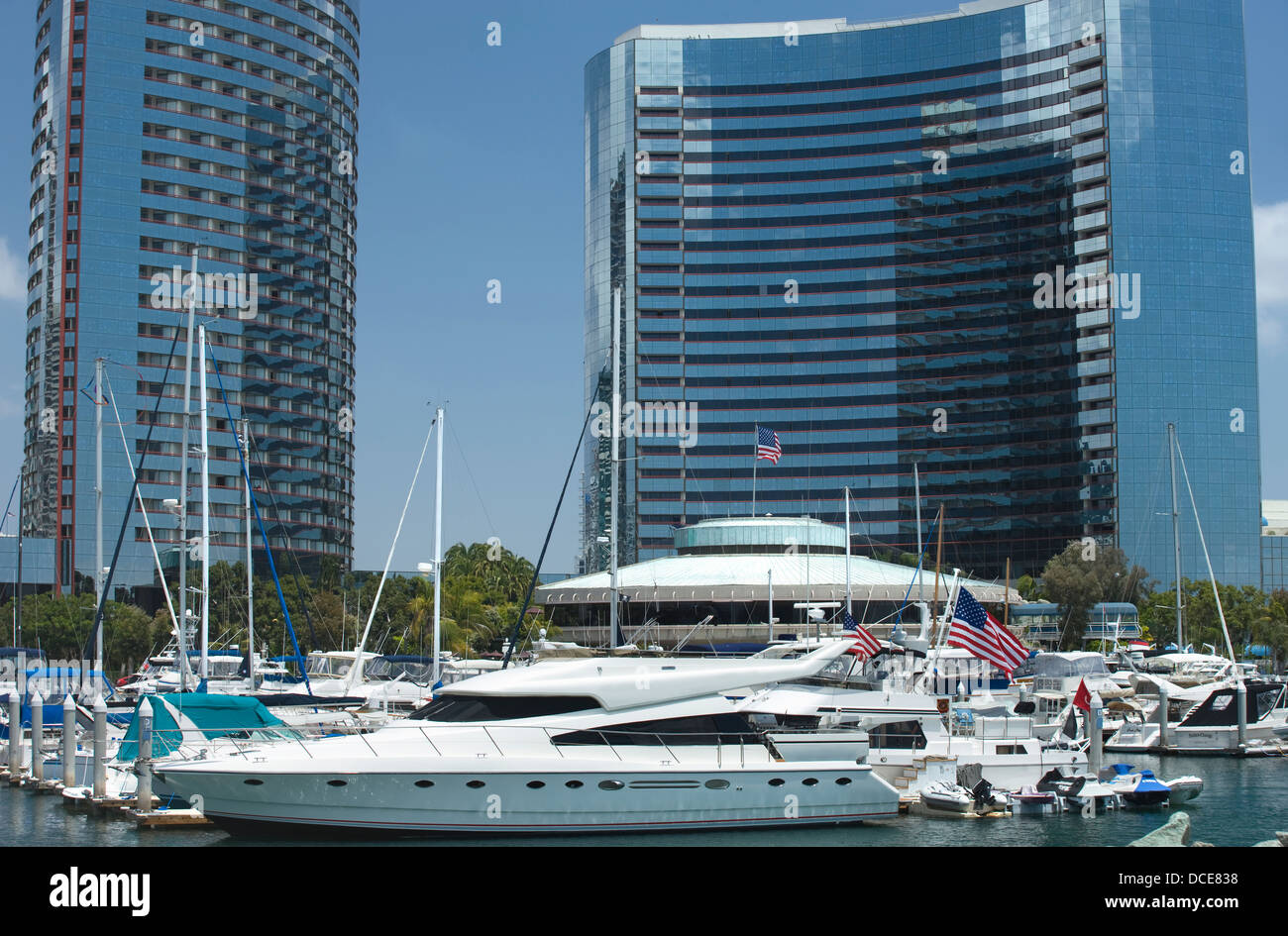 Le Marriot Hotel Harbourside VILLE À EMBARCADERO MARINA SAN DIEGO CALIFORNIA USA Banque D'Images