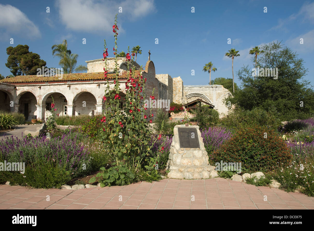 Jardin MISSION SAN JUAN CAPISTRANO ORANGE COUNTY CALIFORNIA USA Banque D'Images