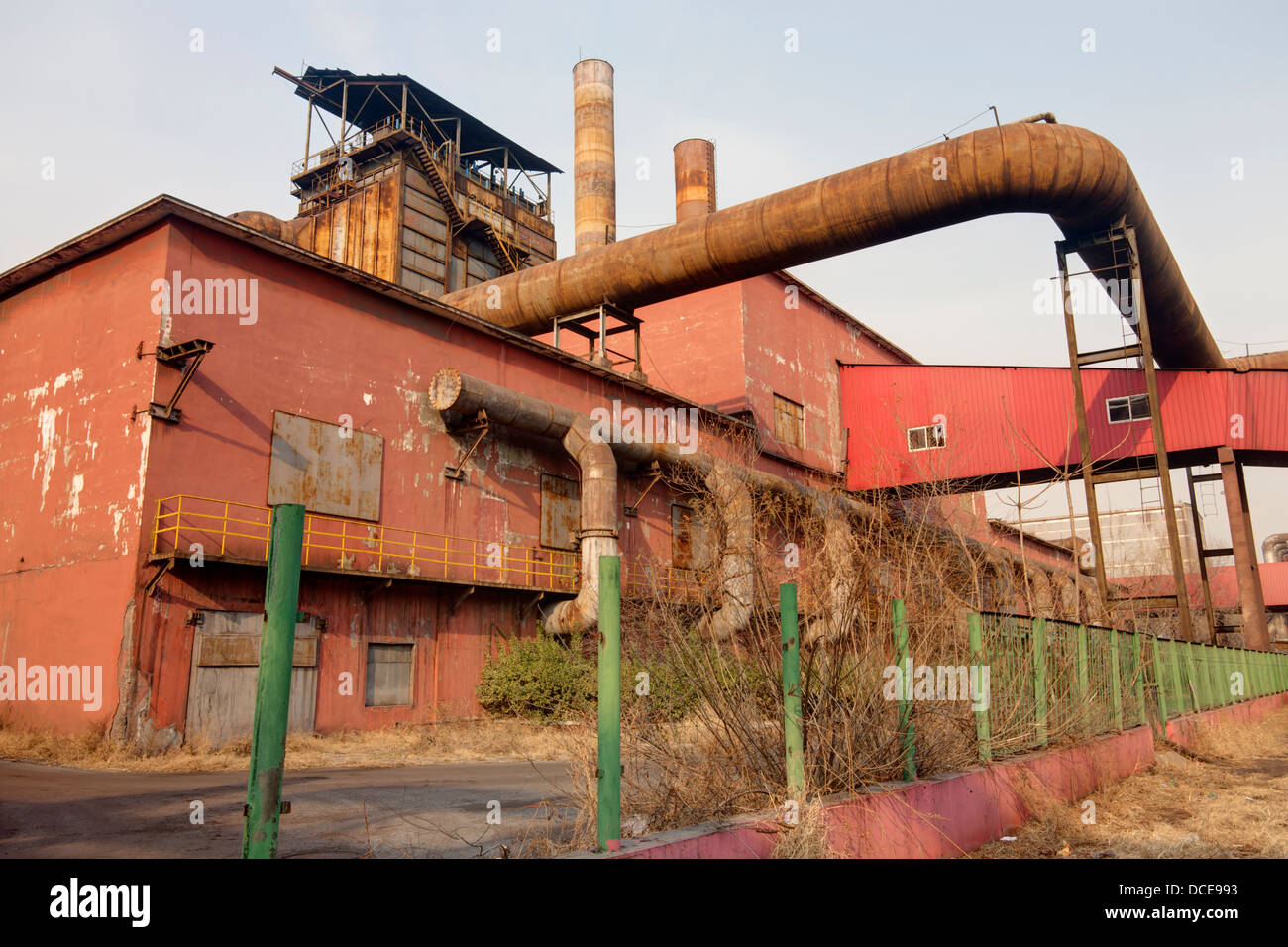 Un tir d'une ancienne usine abandonnée Banque D'Images