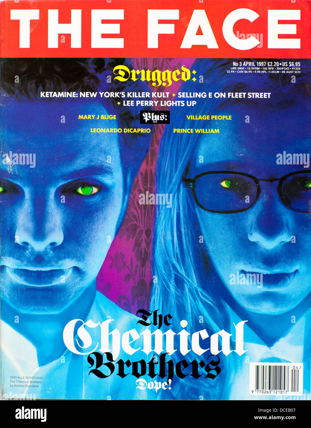 The face - Volume 3 , Numéro 3, avril 1997 - The Chemical Brothers - usage éditorial seulement Banque D'Images