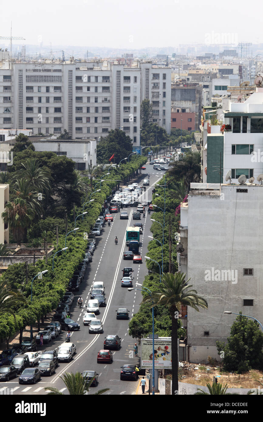 Rue De La Ville De Casablanca Maroc Photo Stock Alamy