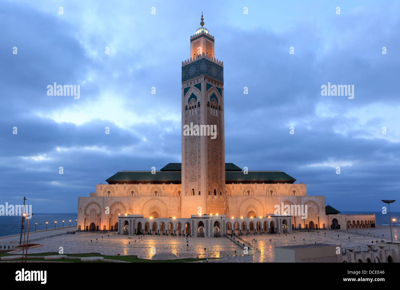Mosquée Hassan II à Casablanca, Maroc, Afrique du Nord Banque D'Images