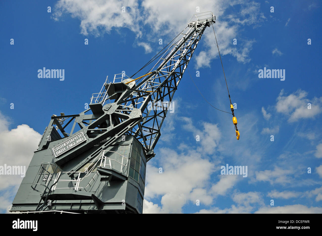 Chatham, Kent, Angleterre, Royaume-Uni. Cran-gevrier. Stothert et Pitt crane Banque D'Images