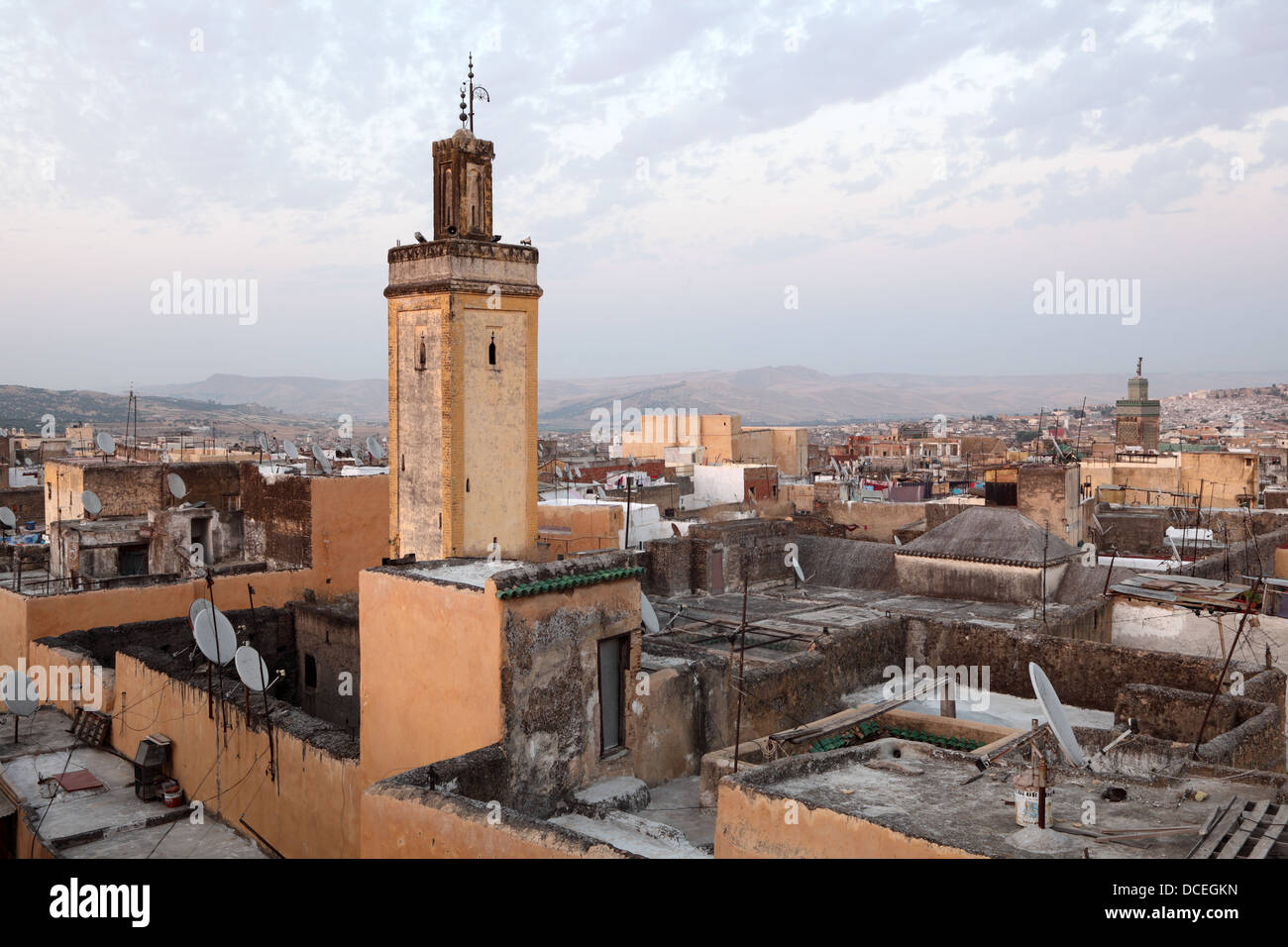 Mosquée de l'ancienne médina de Fes, Maroc Banque D'Images