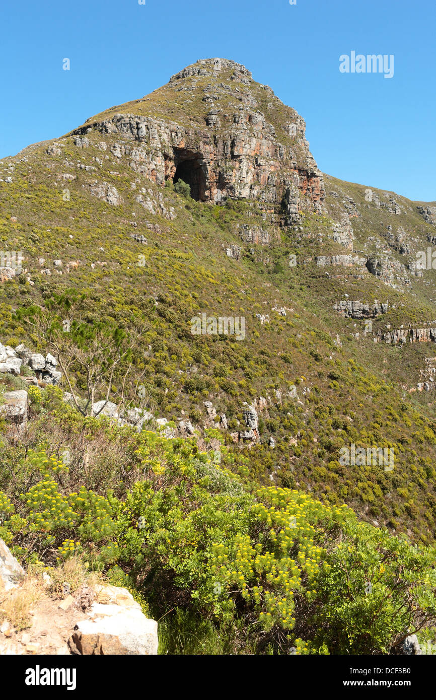 L'Oeil de l'éléphant cave sur la Table Mountain Range, Province de Western Cape, Afrique du Sud Banque D'Images