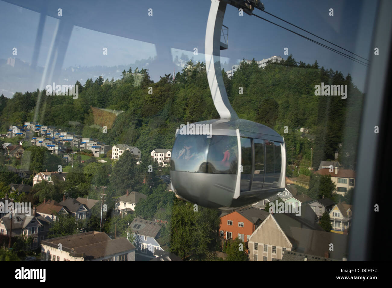 TRAMWAY AÉRIEN DE PORTLAND PORTLAND OREGON USA VOITURE Banque D'Images