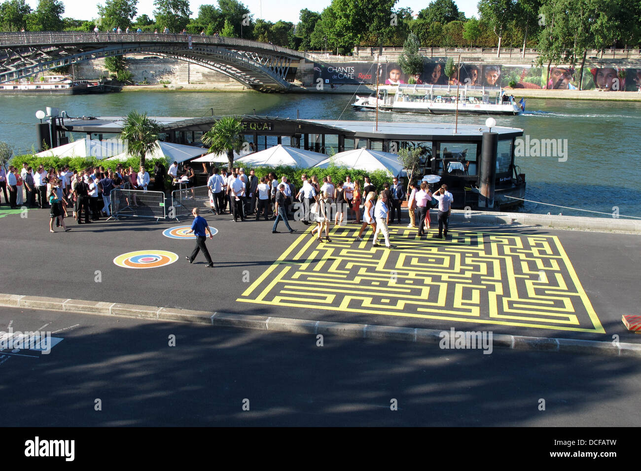 Les Berges de la Seine,nouvelles,restaurant,Le Quai quai Anatole France,Paris,France,rive gauche Banque D'Images