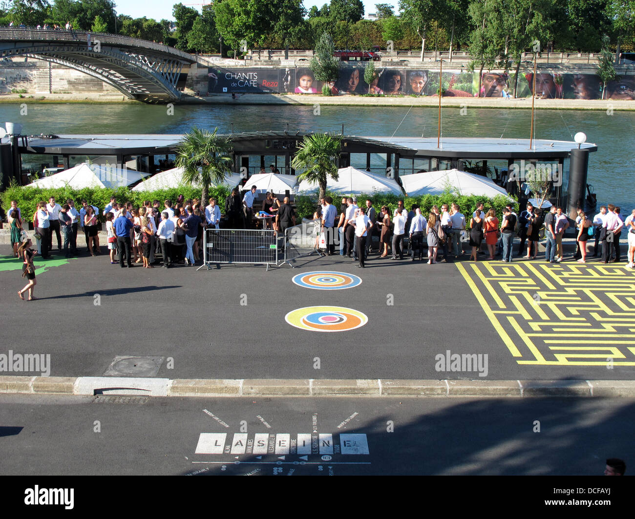 Les Berges de la Seine,nouvelles,restaurant,Le Quai quai Anatole France,Paris,France,rive gauche Banque D'Images