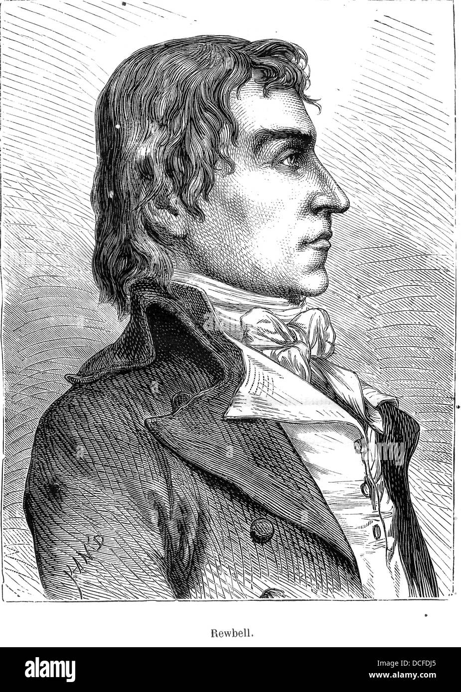Jean-François Reubell (Son arrestation), (1747-1807), membre de la style directoire exécutif de la République française" (Directoire). Banque D'Images