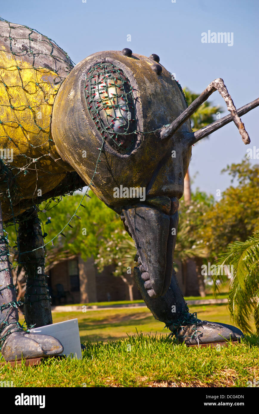 Plus de réplique à taille plus importante du monde de l'abeille tueuse dans Hidalgo, Texas Banque D'Images