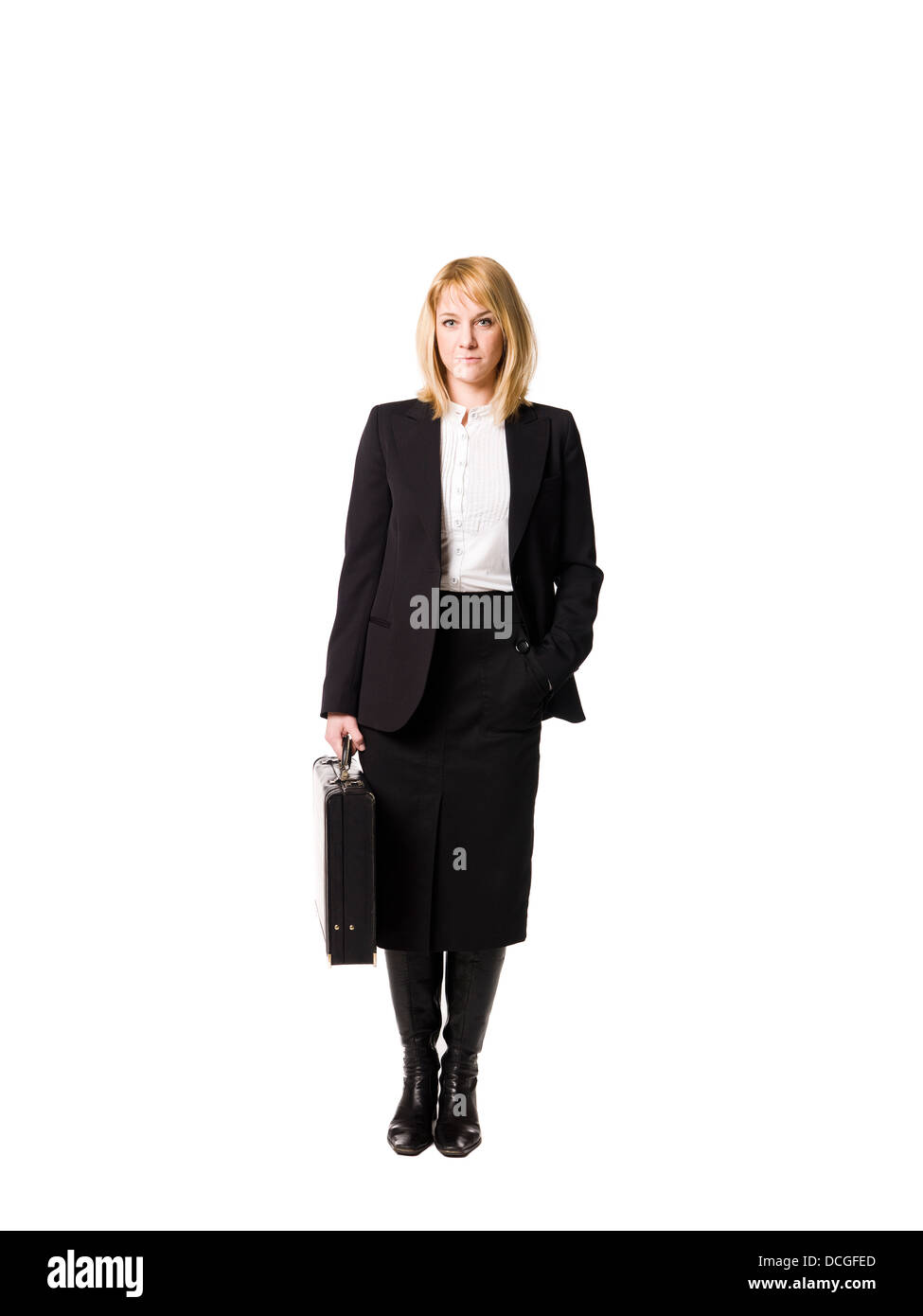 Femme d'affaires avec un porte-documents Banque D'Images Femme d'affaires avec un porte-documents Banque D'Images