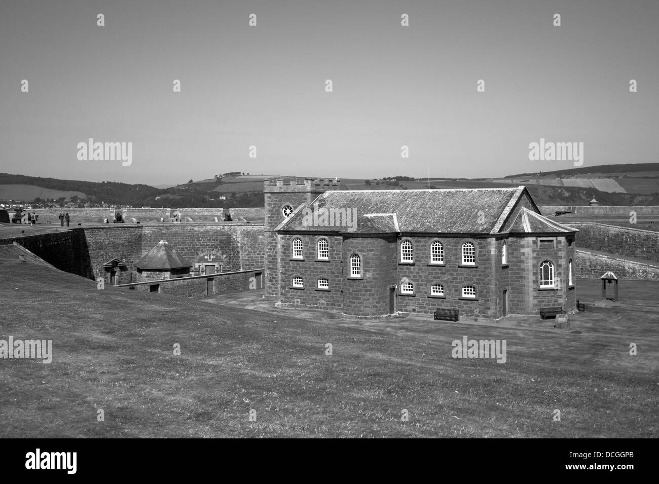 Fort George le noir et blanc Banque D'Images