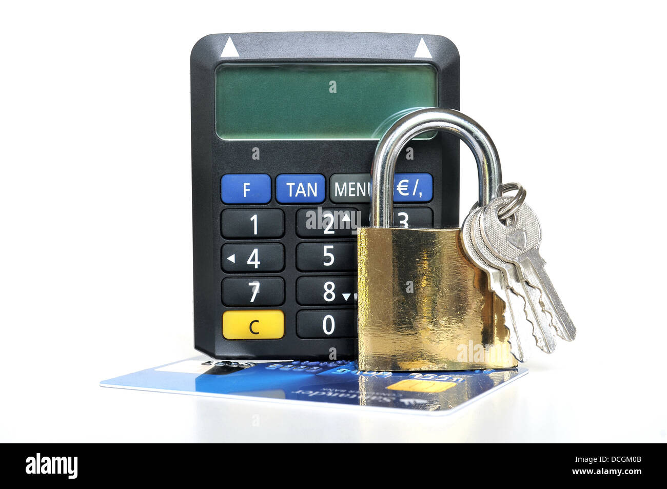 Transactions bancaires et achats en ligne sécurisé par carte de crédit et générateur de code sécurisé Banque D'Images