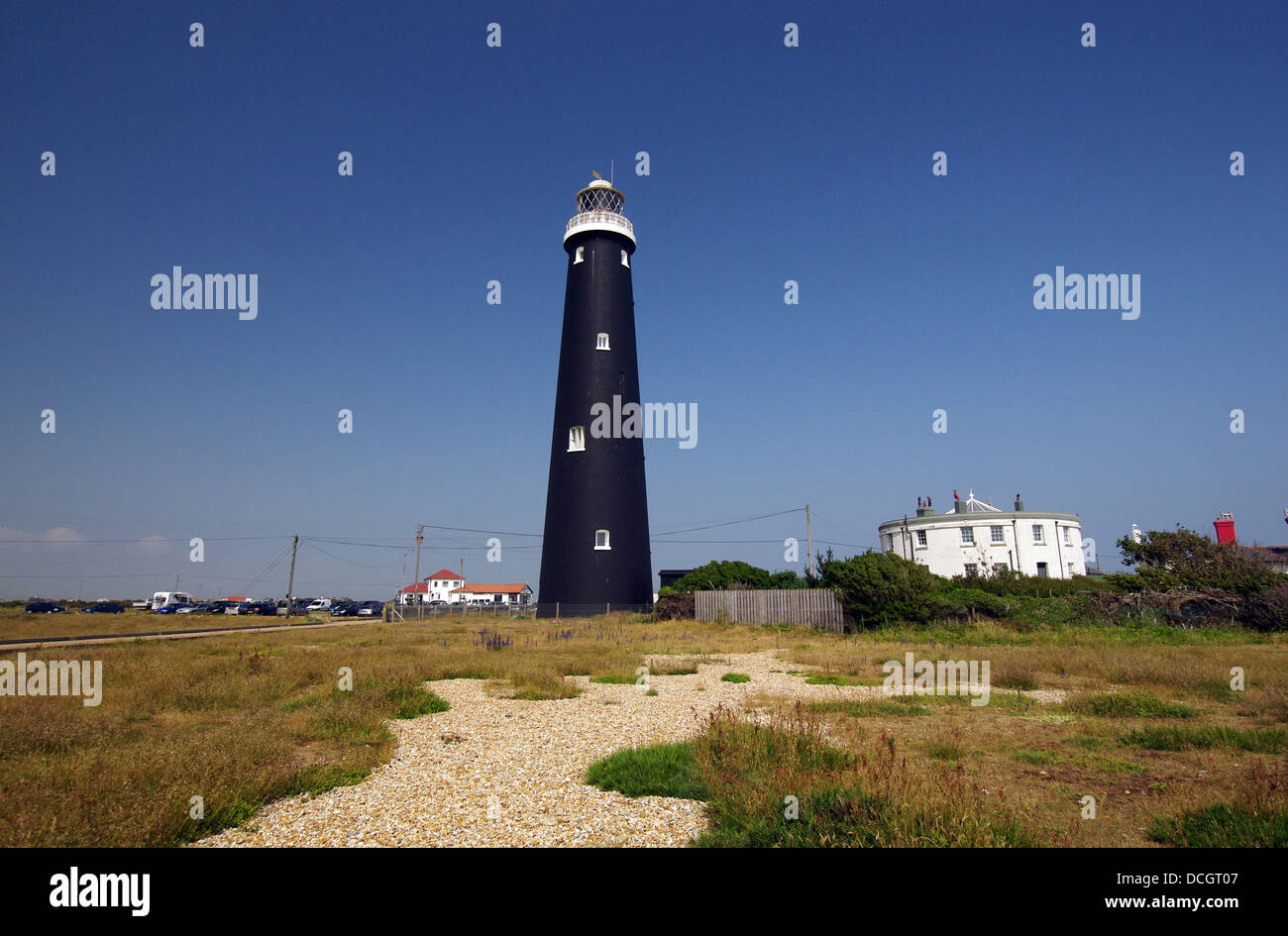 Le vieux phare à Dungeness, Kent Banque D'Images