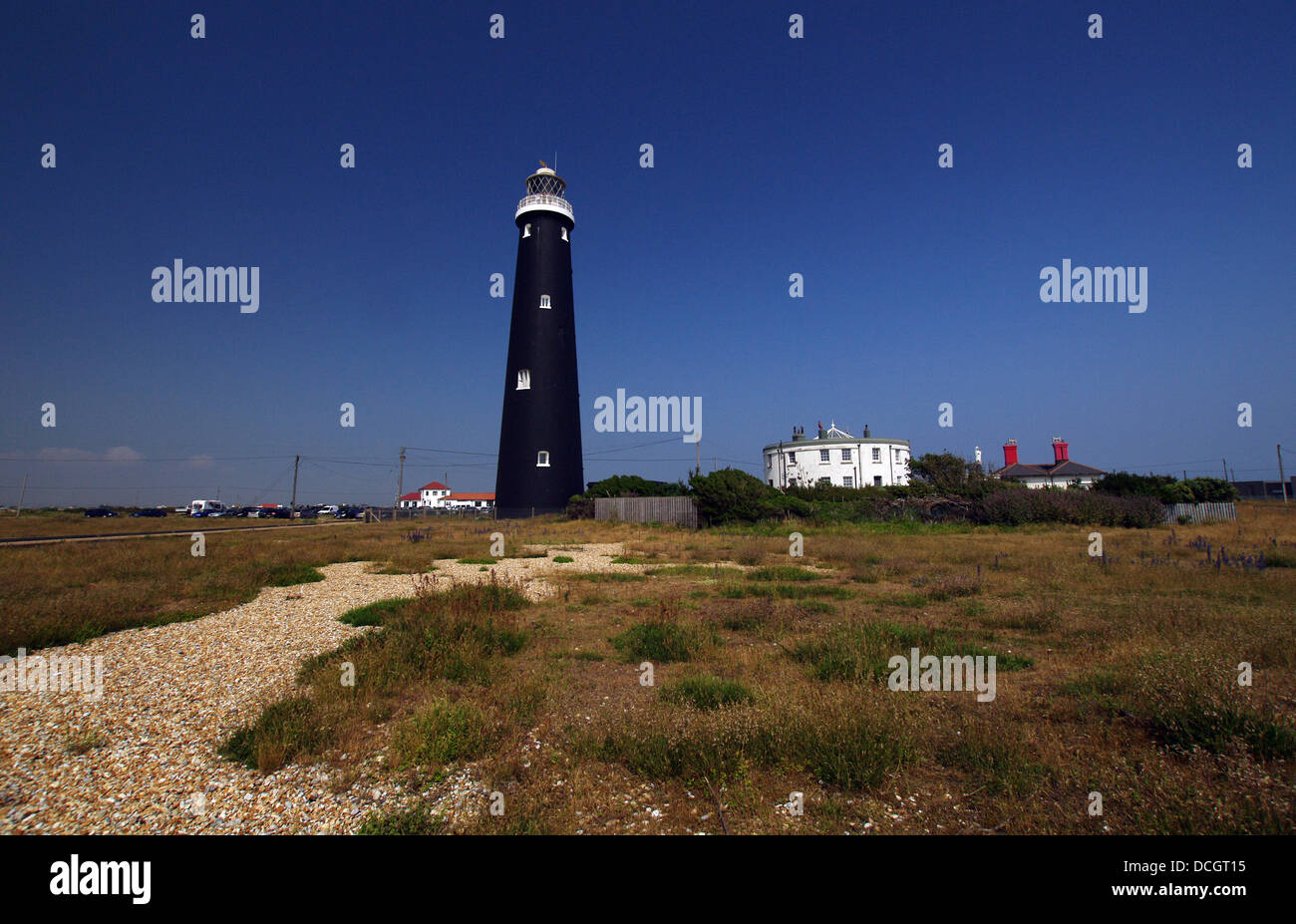 Le vieux phare à Dungeness, Kent Banque D'Images