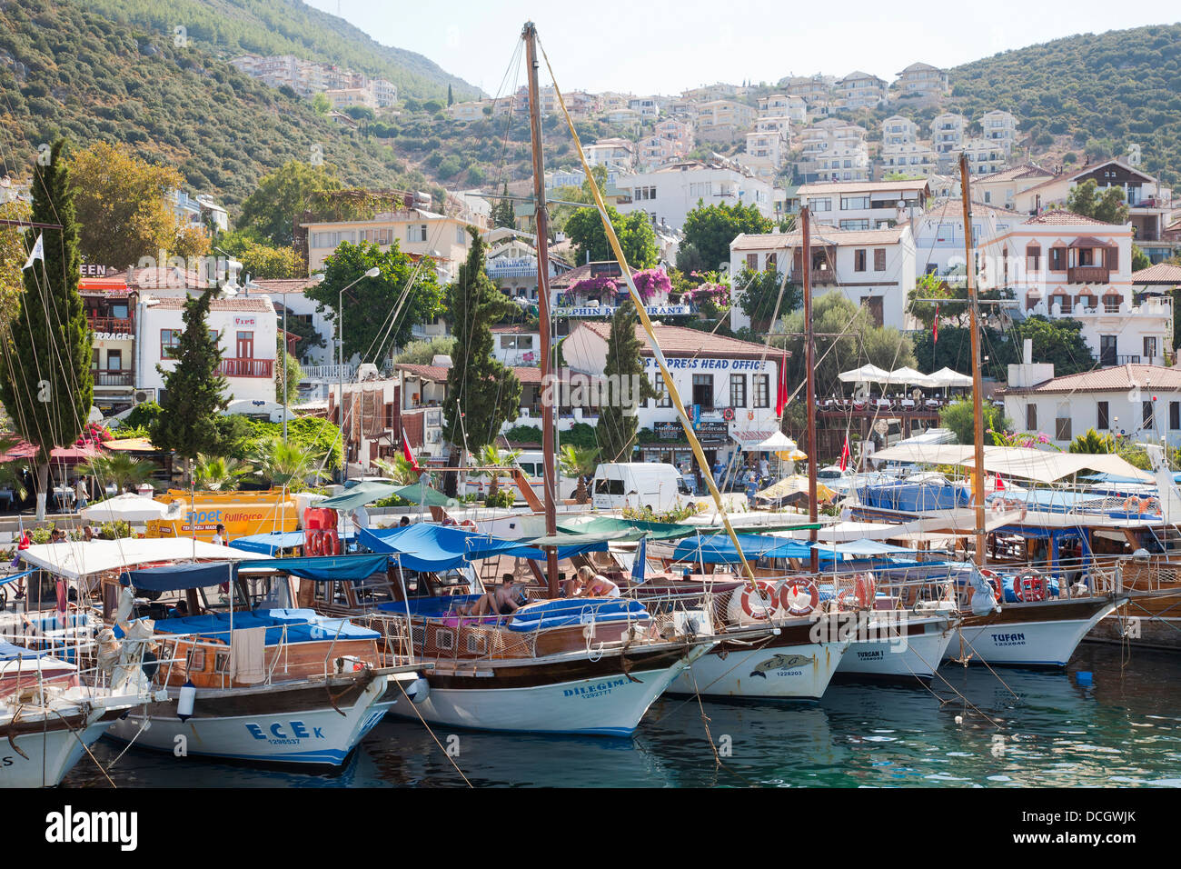 Promenade, kas, littoral méditerranéen, de la Turquie, d'Asie Banque D'Images