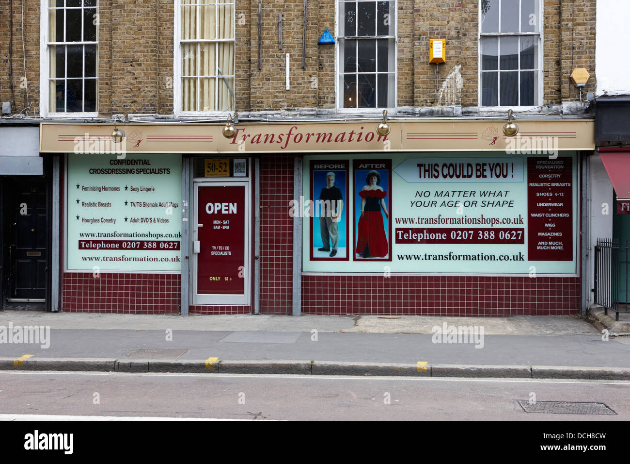 Transgenre transsexuel travesti shop sur eversholt street Euston London England UK Banque D'Images