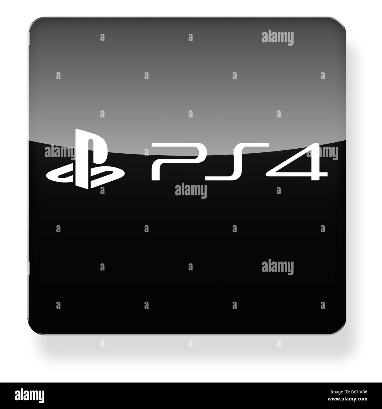 Playstation 4 PS4 logo comme une icône de l'application. Chemin de détourage inclus. Banque D'Images