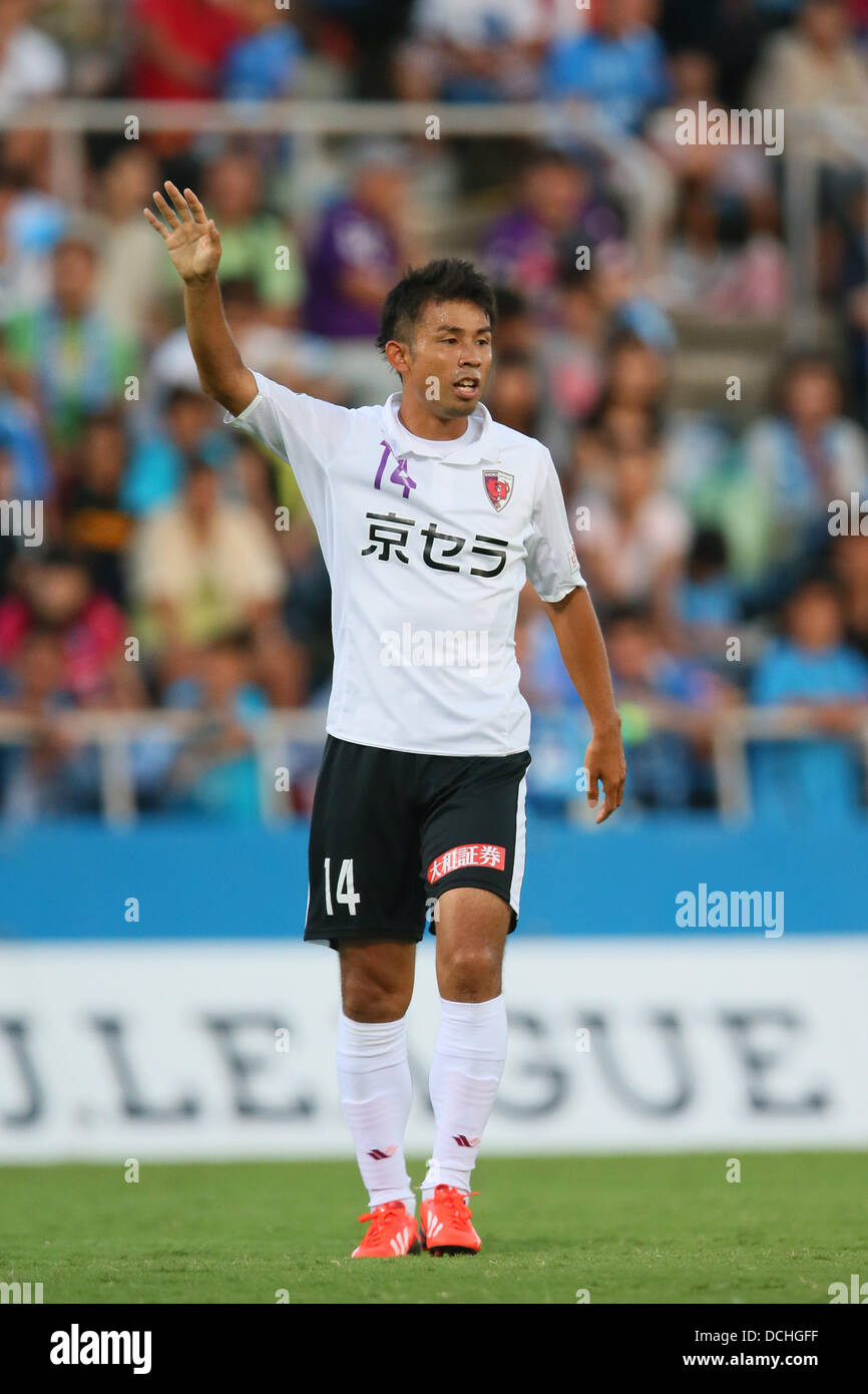 Koji Yamase (Sanga), le 18 août 2013 - Football : Football /2013 J.LEAGUE Division 2 entre Yokohama Kyoto Sanga F.C. FC 1-0 au Stade de Football de la NHK Spring Mitsuzawa, Kanagawa, Japon. © YUTAKA/AFLO SPORT/Alamy Live News Banque D'Images