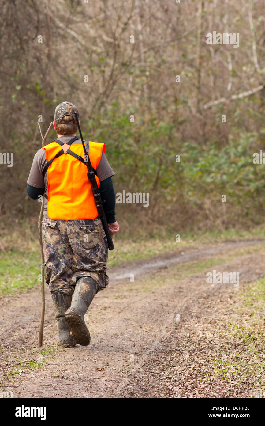 Hunter sur le terrain Banque D'Images