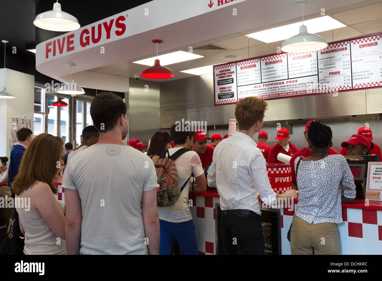 Cinq Guy's Burger Restaurant - Covent Garden - Londres Banque D'Images