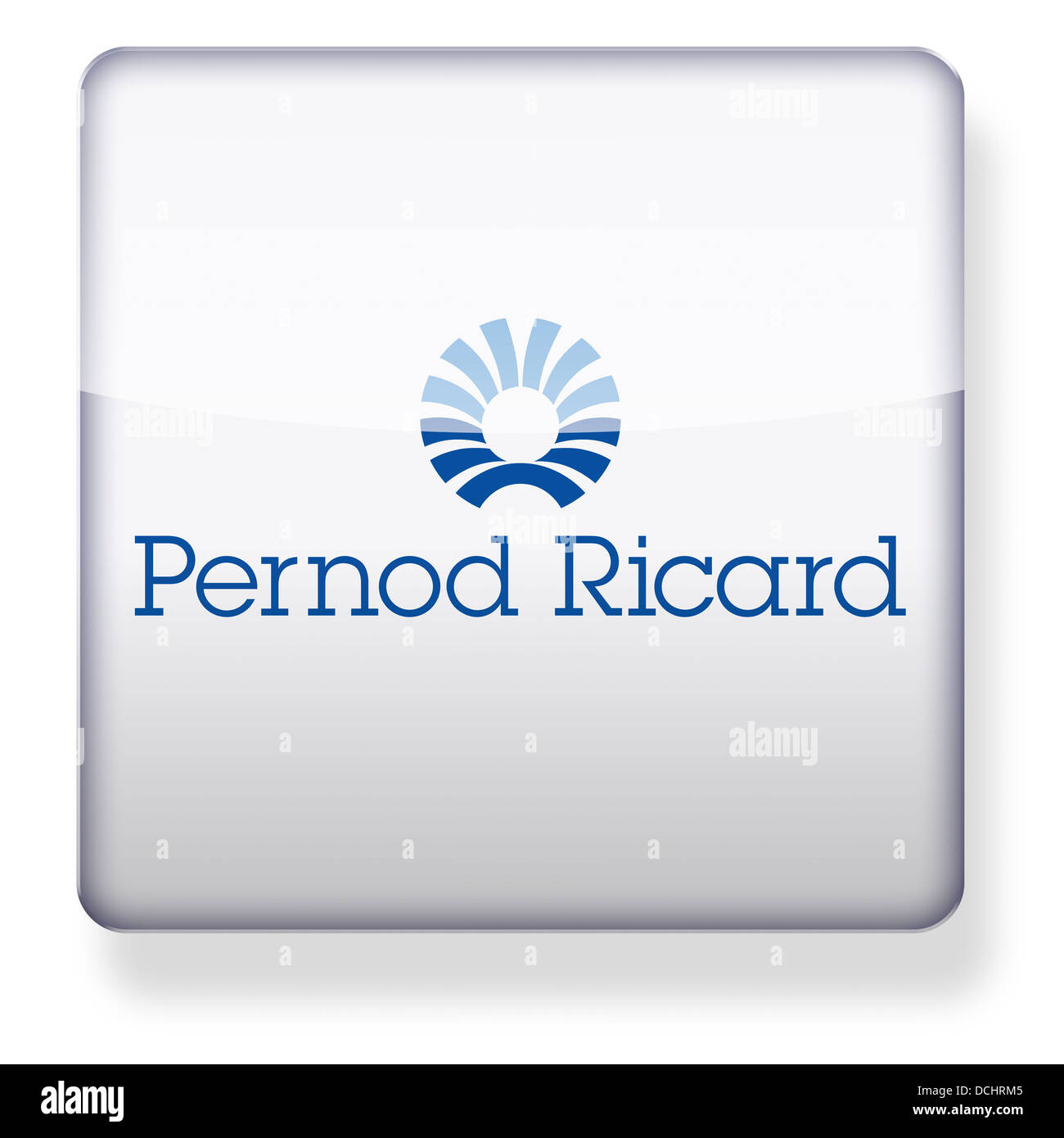 Logo de Pernod Ricard comme une icône de l'application. Chemin de détourage inclus. Banque D'Images