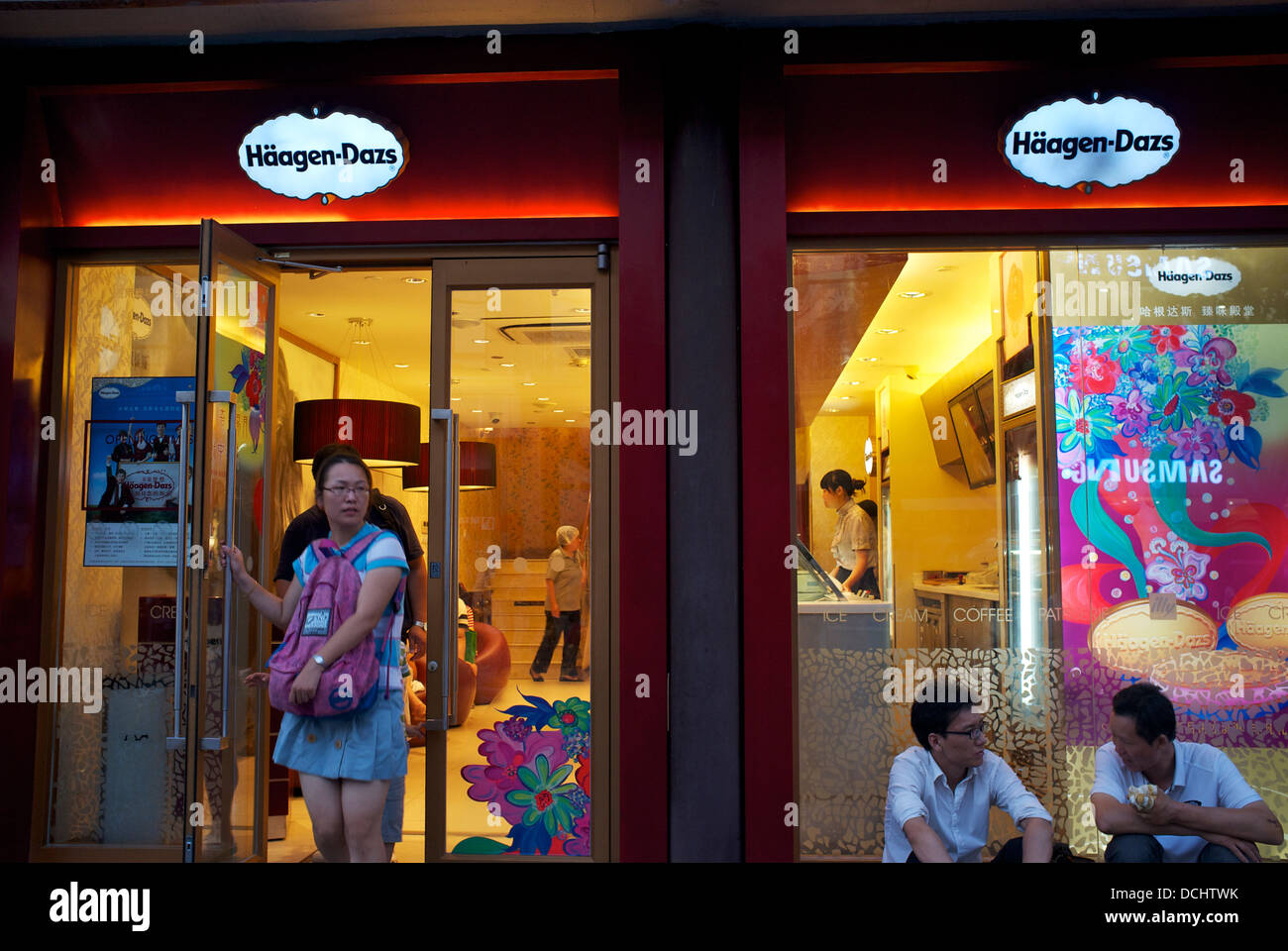 Haagen Dazs ice cream store à Beijing, Chine. 2013 Banque D'Images