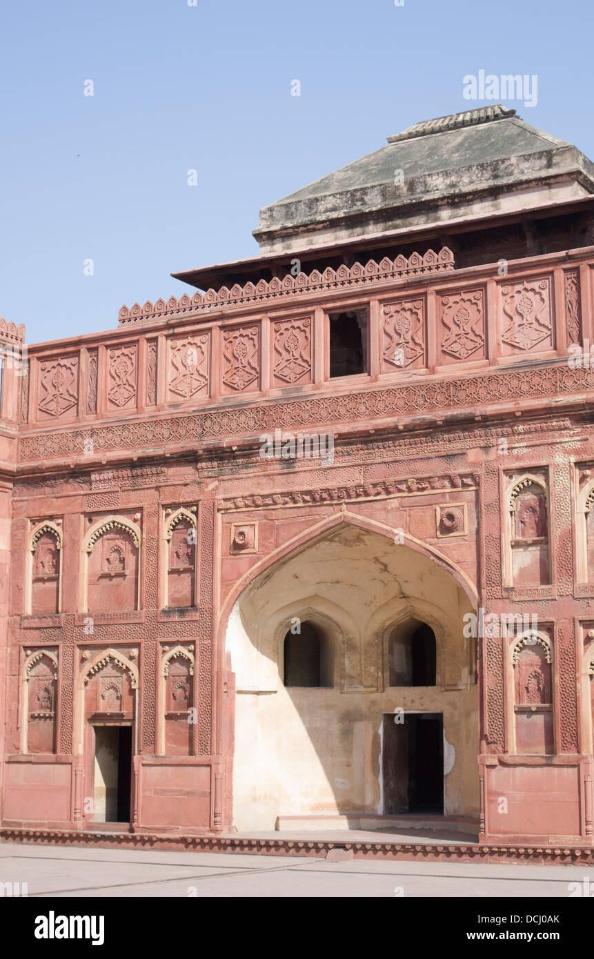 Fort d'agra / Fort Rouge, Agra, Inde site du patrimoine mondial de l'UNESCO Banque D'Images