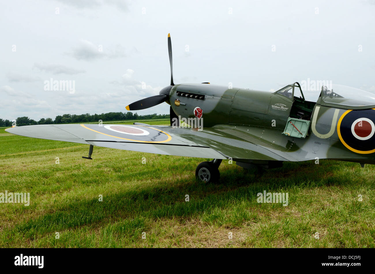 Vintage la troisième guerre mondiale les avions de combat à Geneseo NY Air Show. Banque D'Images