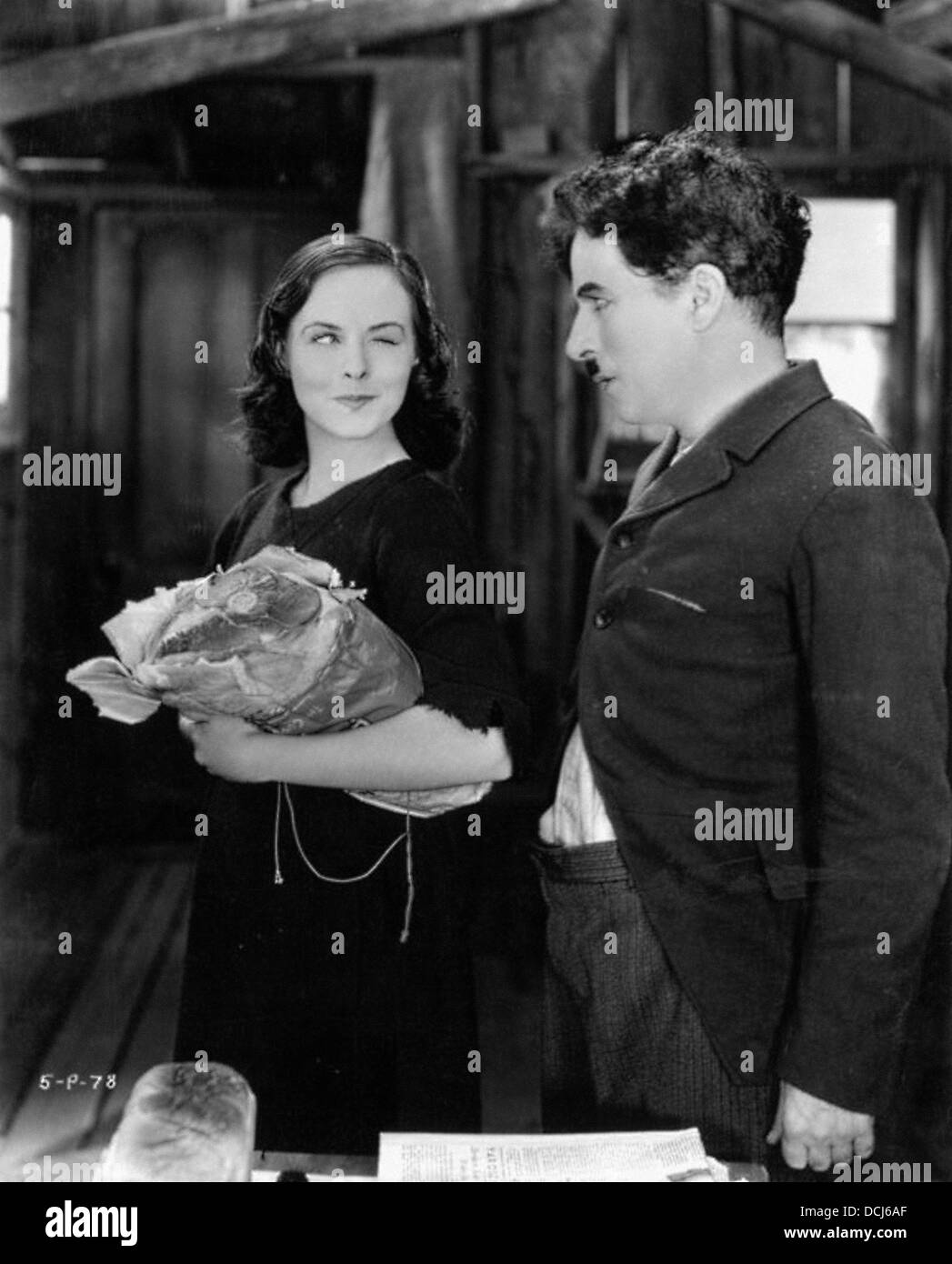 Les temps modernes - Charlie Chaplin, Paulette Goddard - réalisé par Charlie Chaplin - United Artists, 1936 Banque D'Images