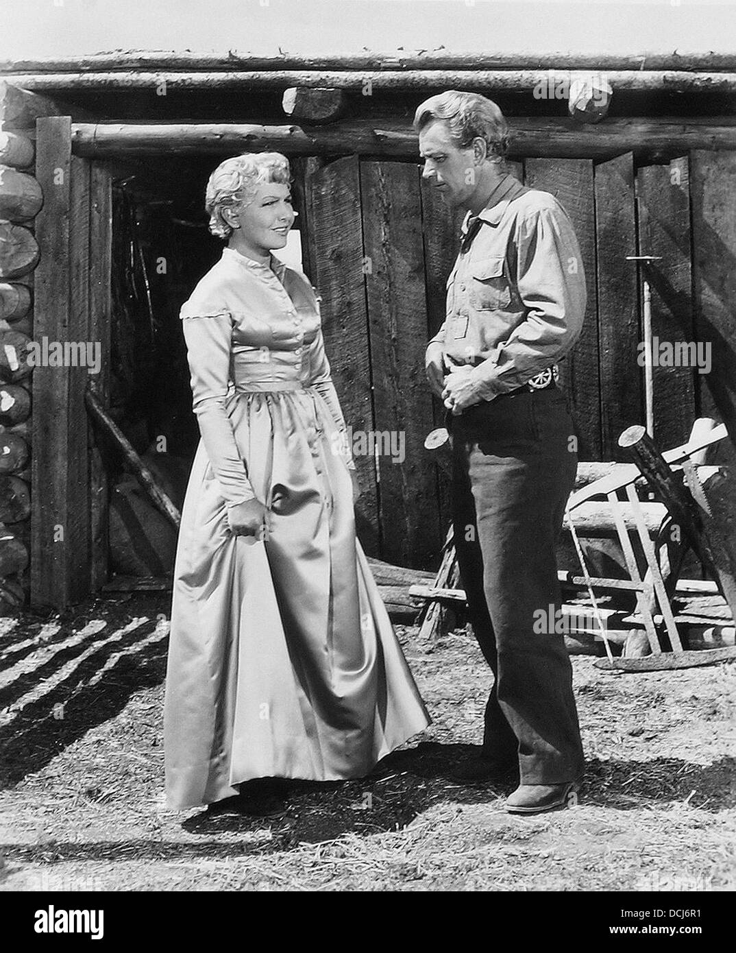 SHANE - Alan Ladd, Jean Arthur, Van Heflin - réalisé par George Stevens - Paramount, 1953. Banque D'Images