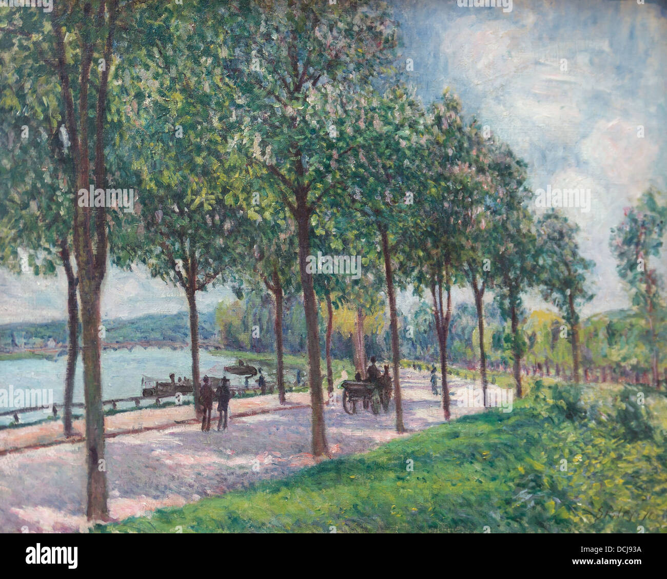 19e siècle - allée des Marronniers - Alfred Sisley (1878) - Metropolitan Museum of Art - New York - Huile sur toile Banque D'Images