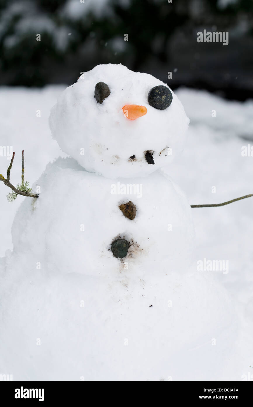 Happy little snowman Banque D'Images