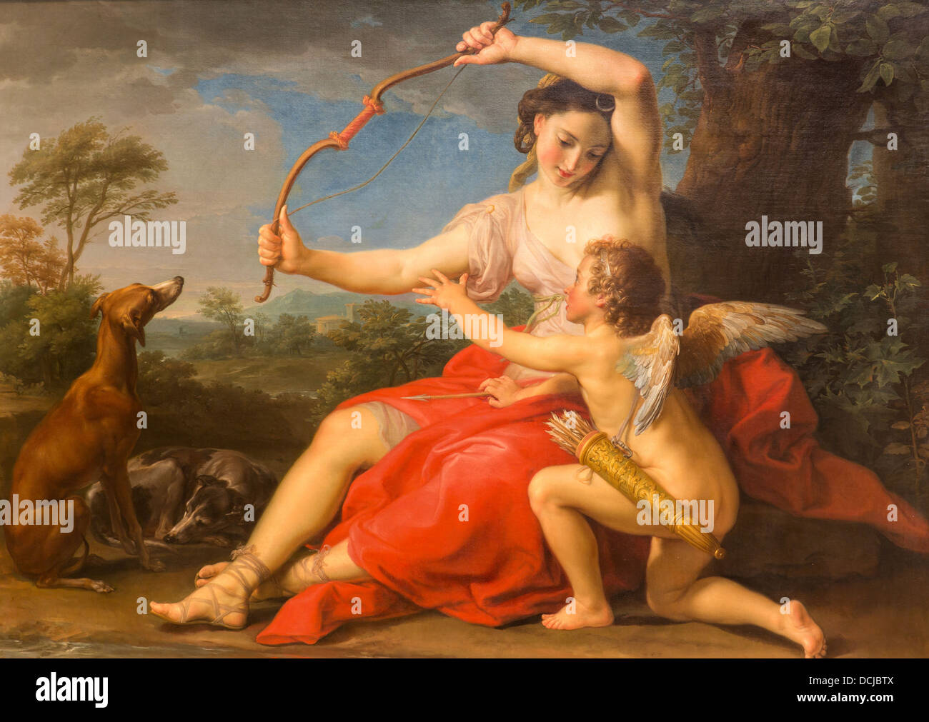 18e siècle - Diane et Cupidon, 1761 - Pompeo Batoni Philippe Sauvan-Magnet / Active Museum Banque D'Images