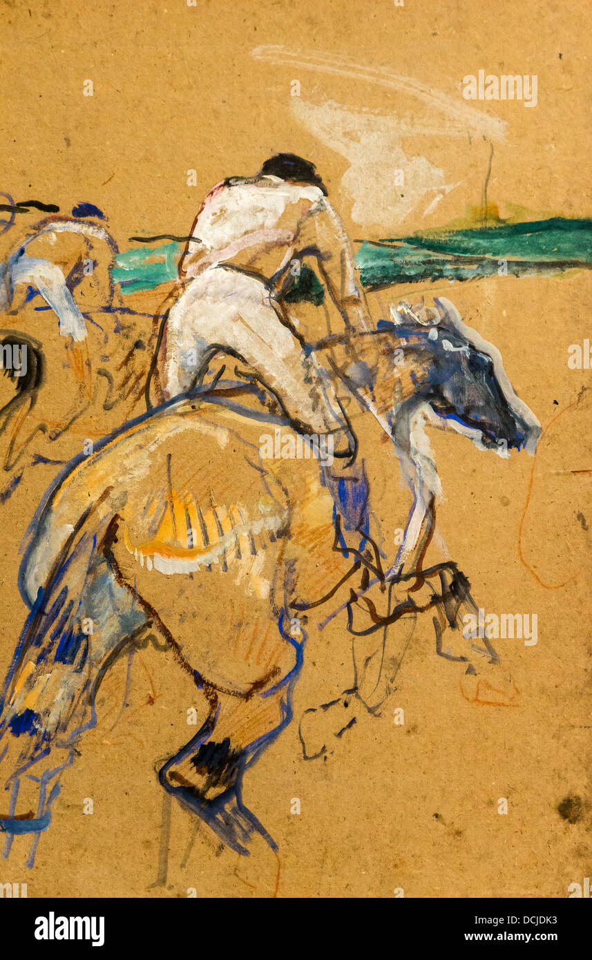19e siècle - Jockey, autour de 1890 - Henri Toulouse Lautrec Philippe Sauvan-Magnet / Active Museum Banque D'Images