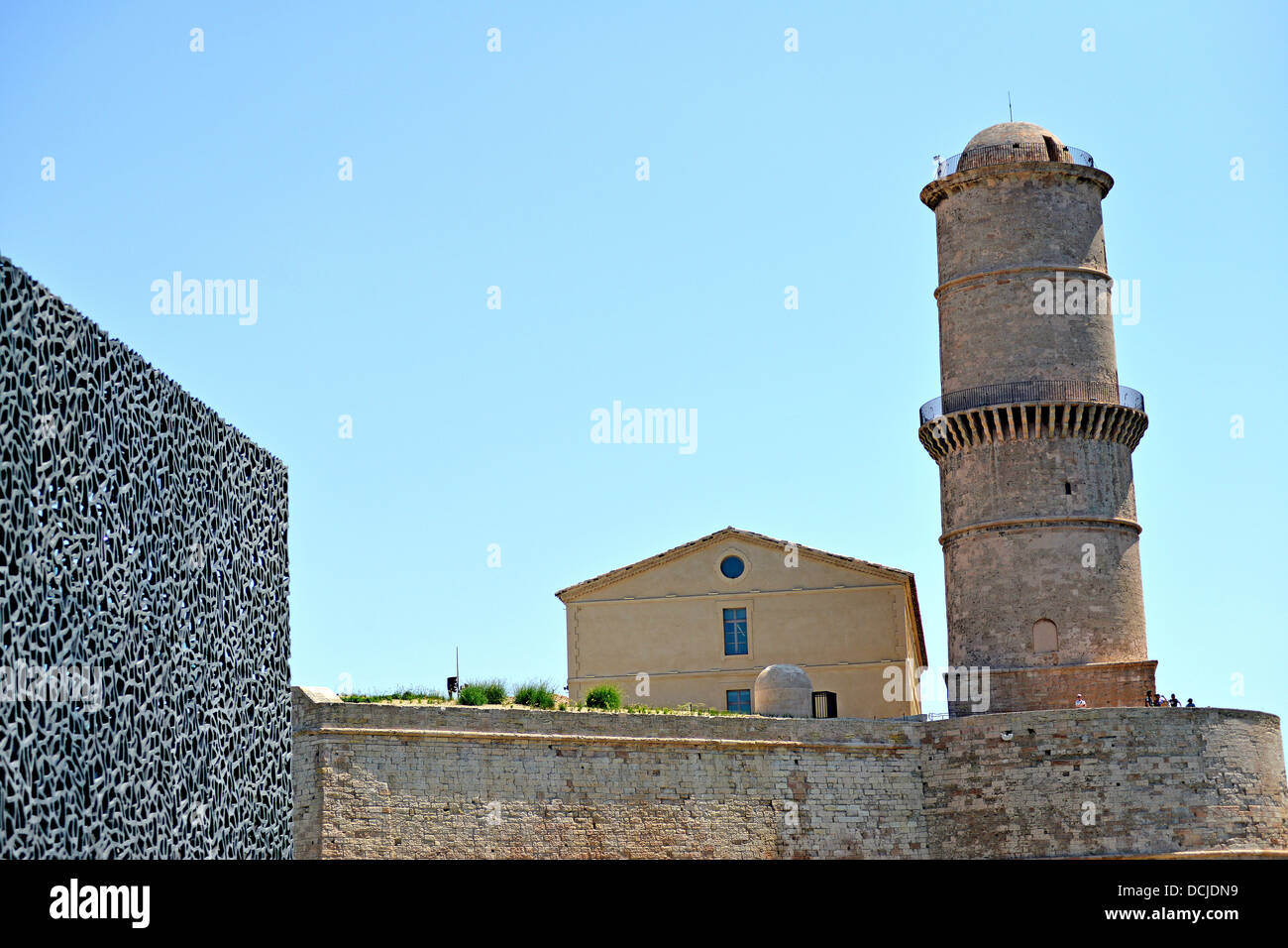 Musée Mucem musée des Civilisations de l'Europe et de la Méditerranée' et fort Saint Jean MARSEILLE Bouches-du-Rhône, France Banque D'Images