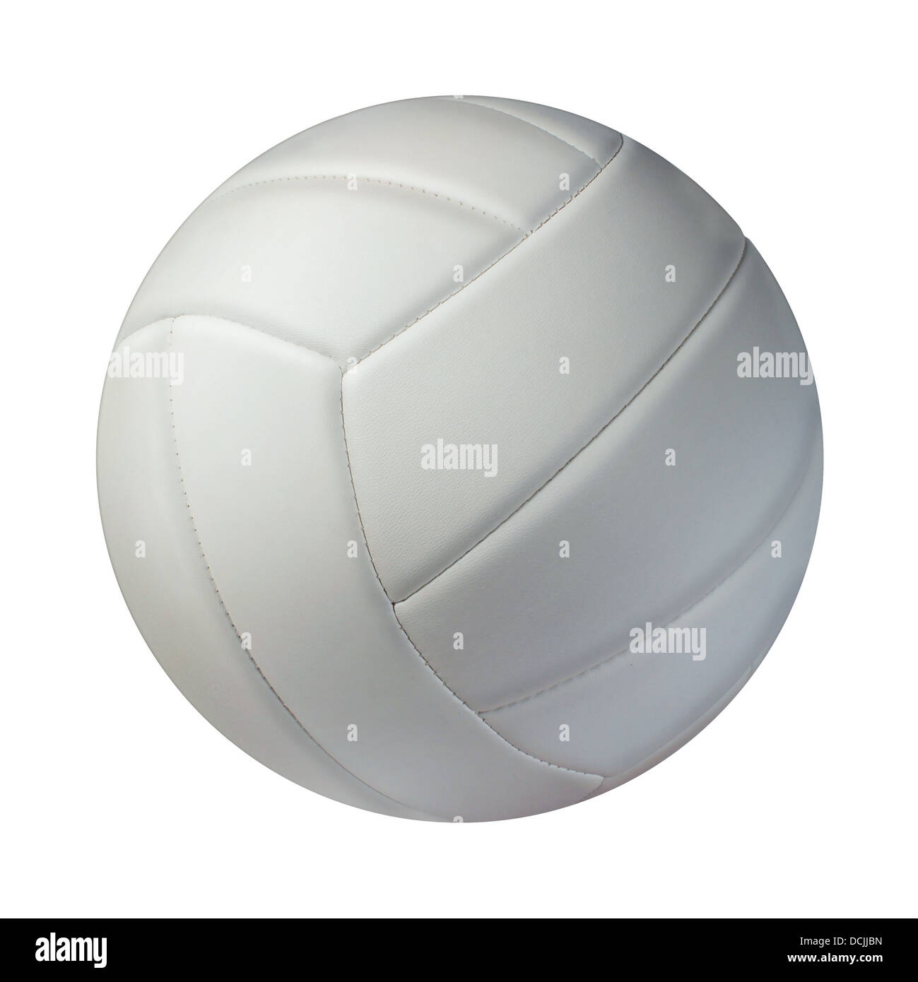 Volley-ball isolé sur un fond blanc comme un symbole de sports et de conditionnement physique d'une activité de loisirs l'équipe de jouer avec une balle en cuir Banque D'Images