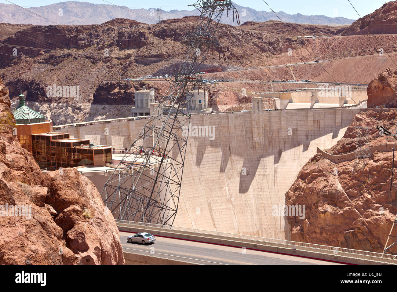 Le Barrage Hoover, centrale électrique au Nevada. Banque D'Images