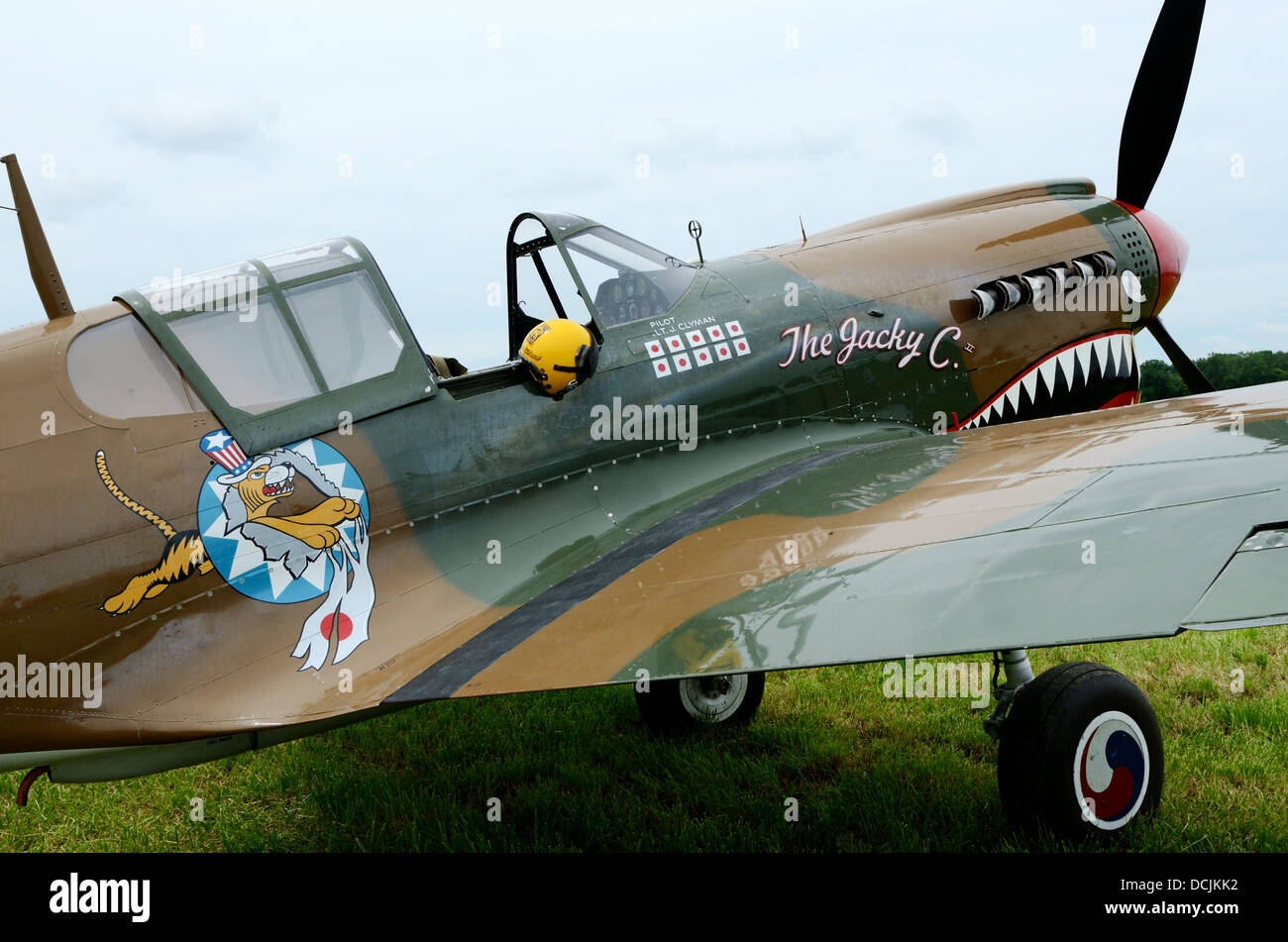 Vintage la troisième guerre mondiale les avions de combat à Geneseo NY Air Show. Banque D'Images