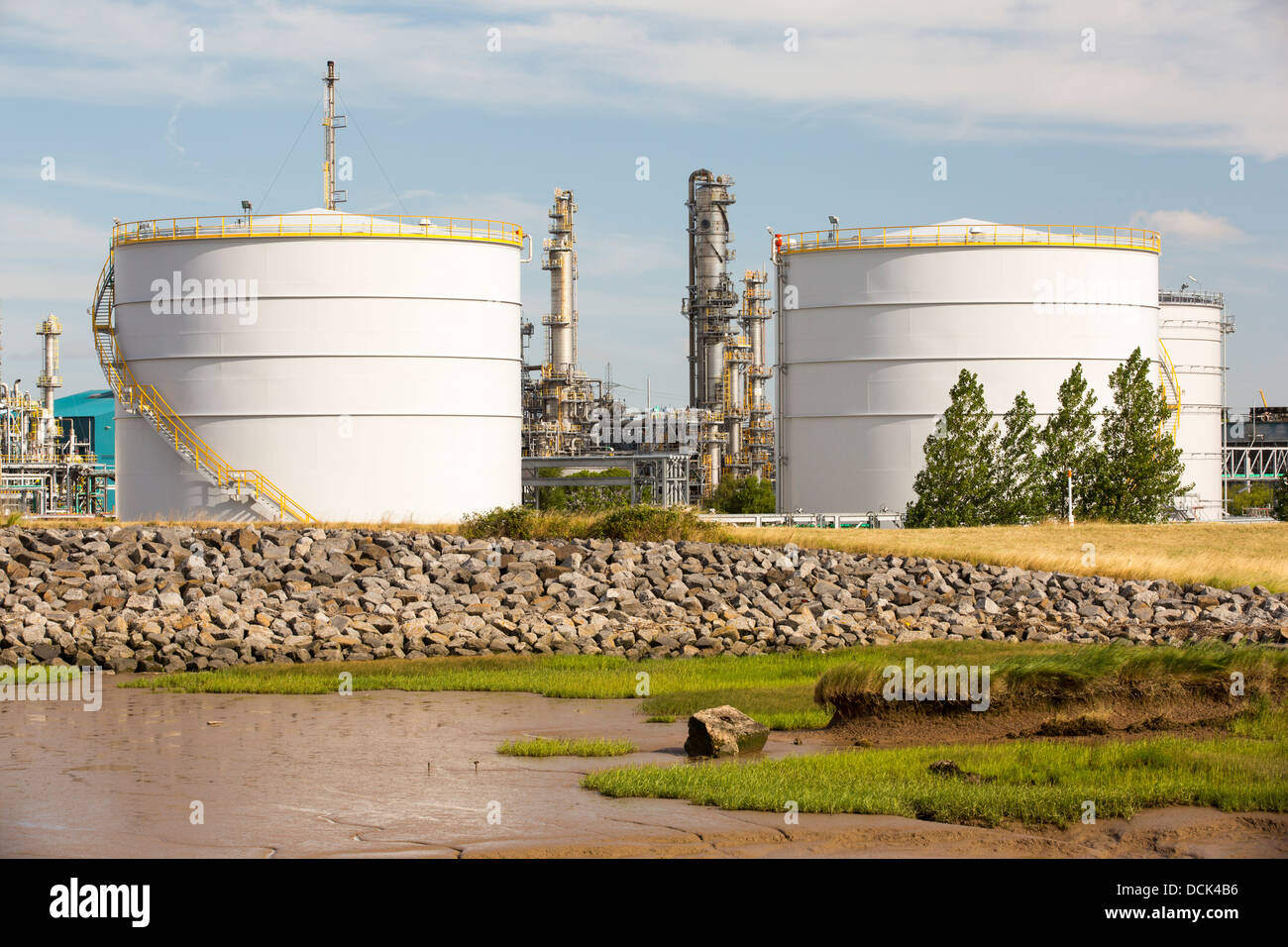 Une usine chimique BP à sel fin sur Humberside qui produit de l'acide acétique. Banque D'Images