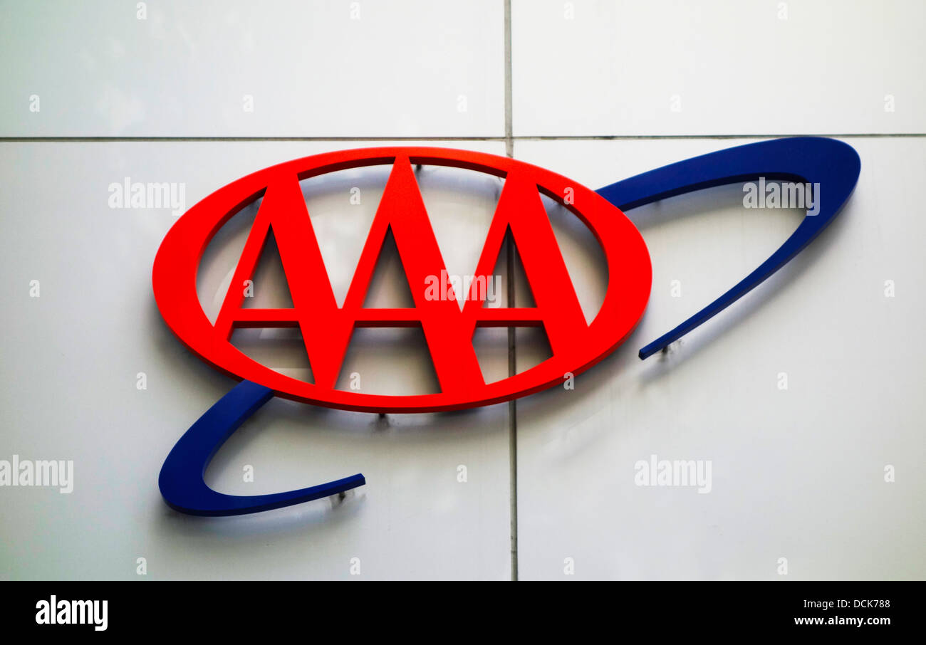 Motor club AAA sign in New York City Banque D'Images