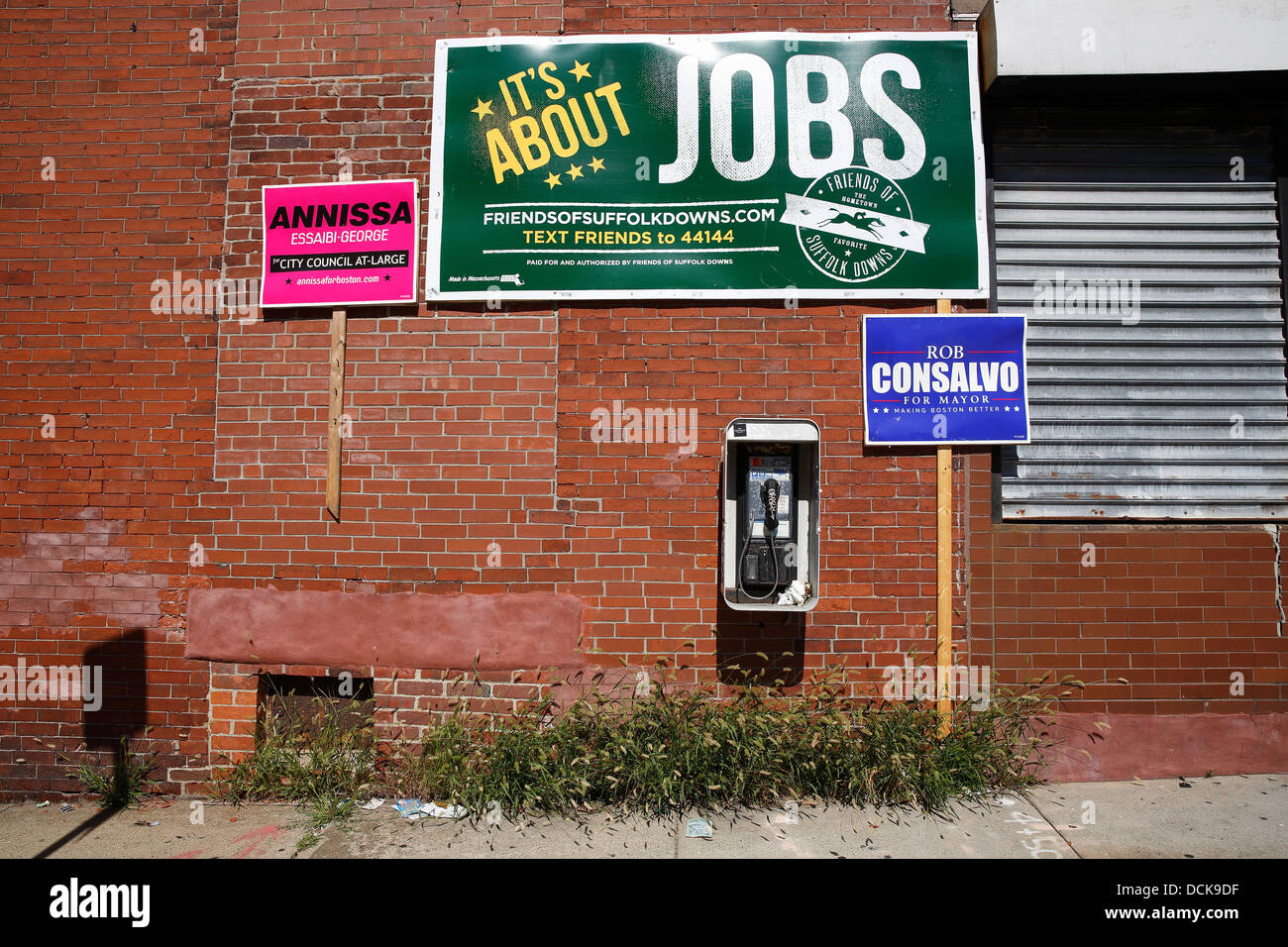 Les affiches de la campagne électorale, Boston, Massachusetts Banque D'Images