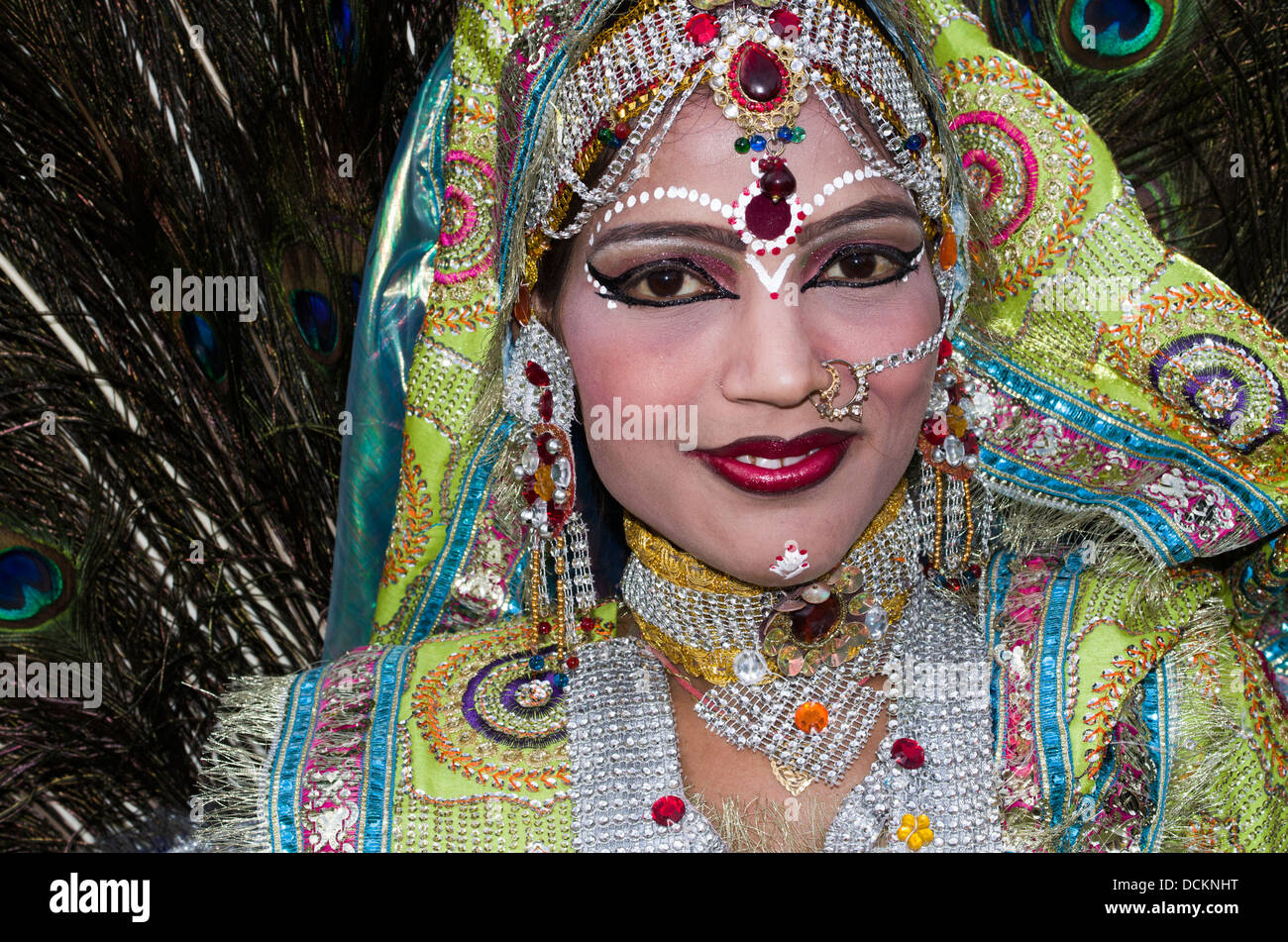 Danseur/musicien folklorique du Rajasthan - Jaipur, Rajasthan, Inde Banque D'Images