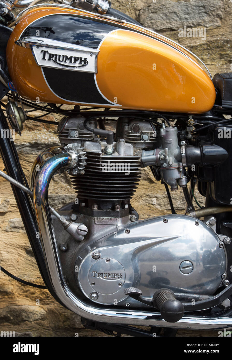 Triumph BONNEVILLE moto. Moto classique britannique Banque D'Images