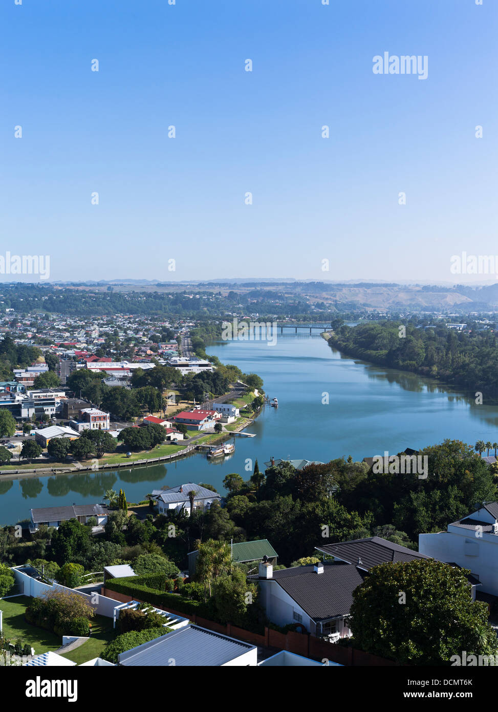 La rivière Whanganui dh NEW ZEALAND WANGANUI Durie Hill vue ville et vue sur la rivière Banque D'Images